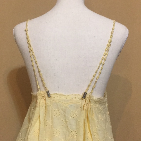 FREE PEOPLE🌼NEW ROMANTICS YELLOW TOP - Picture 4 of 8